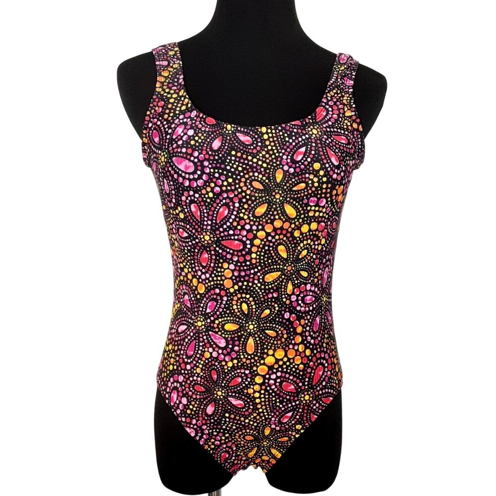 Vintage 90s One Piece Swimsuit Ribbed Knit Backless Stretch Bathing Suit Retro